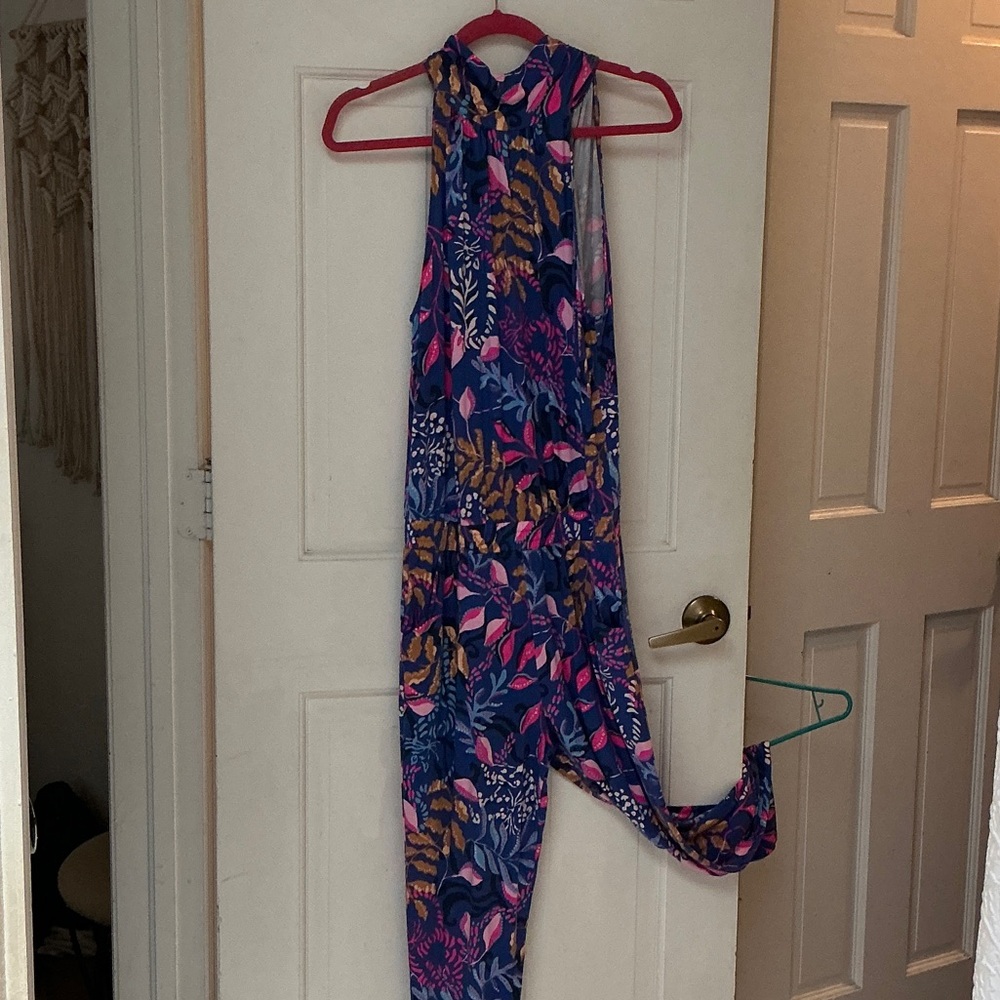 Lilly Pulitzer Multicolor Leaf Print Jumpsuit